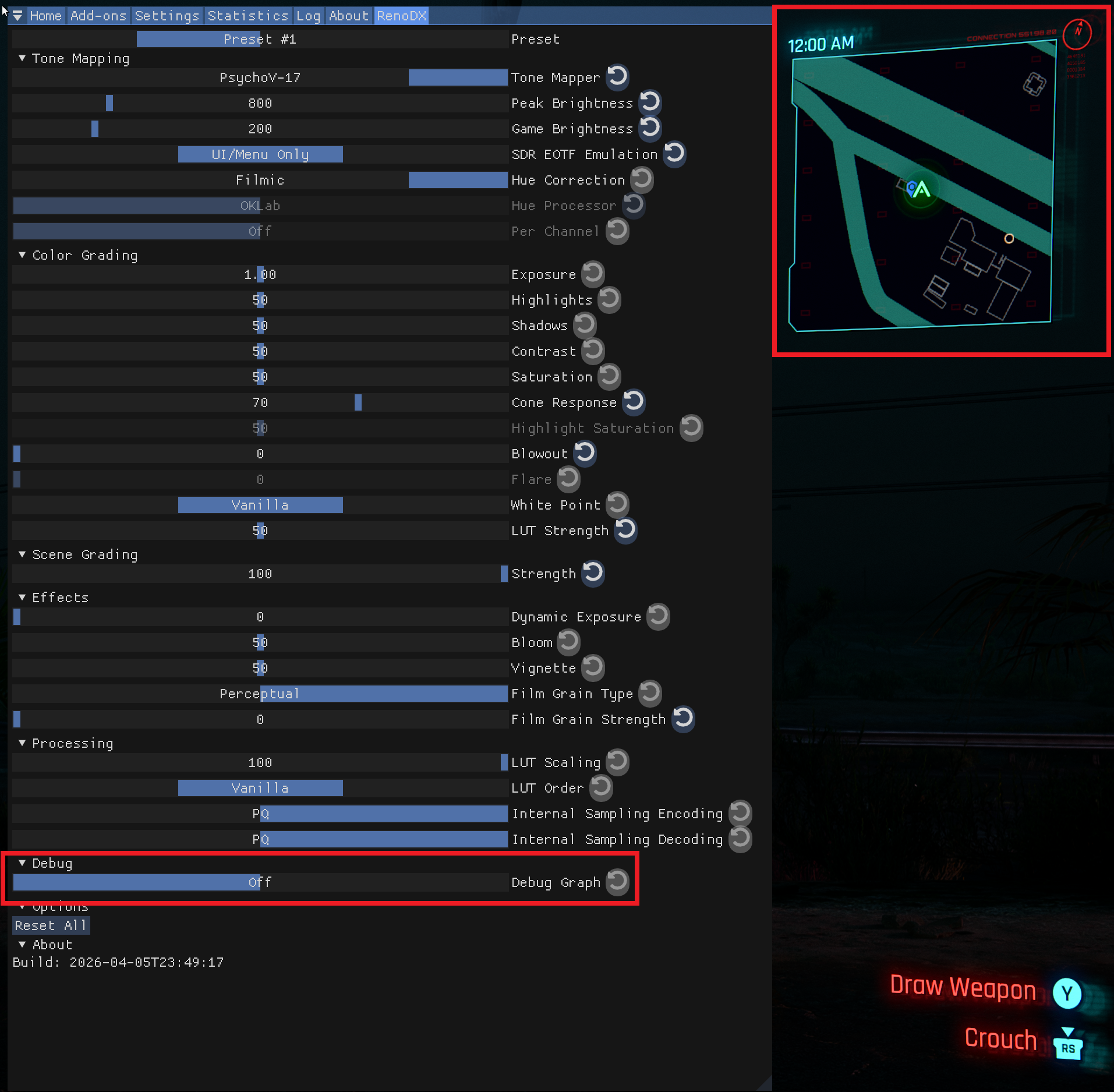 RenoDX Debug Graph Off
