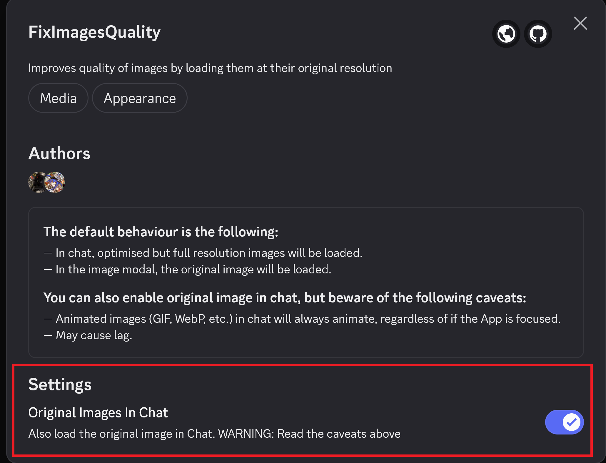 Vencord Plugin Settings