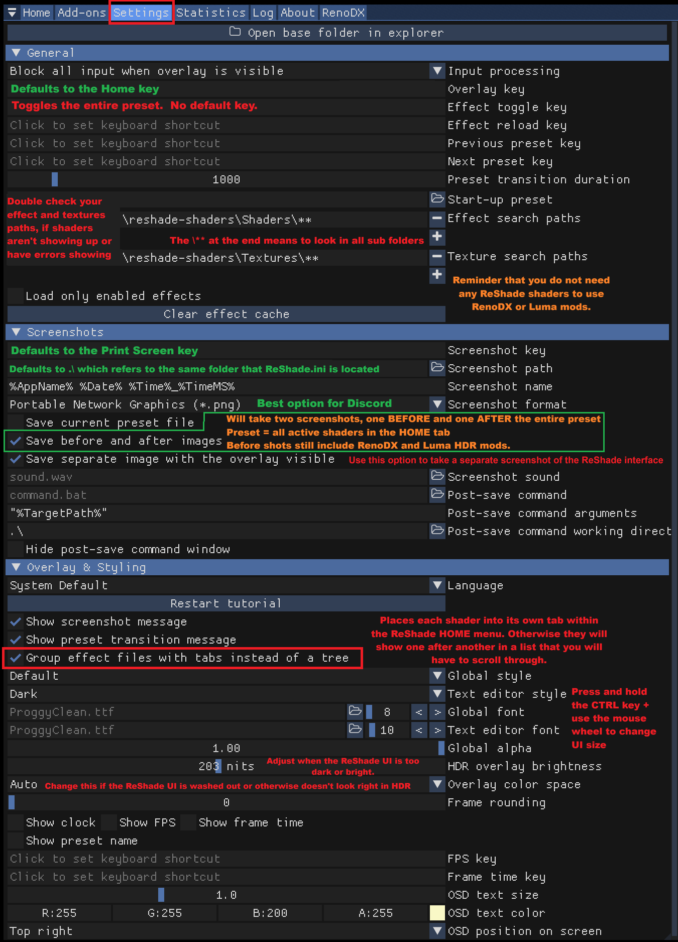ReShade Settings Breakdown